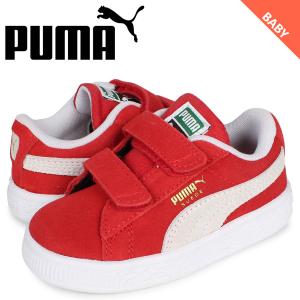 PUMA プーマ スウェード クラシック スニーカー ベビー キッズ スエード ベルクロ SUEDE CLASSIC 21 V INF レッド 380564-02｜sneak