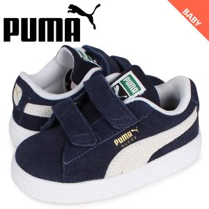 PUMA プーマ スウェード クラシック スニーカー ベビー キッズ スエード ベルクロ SUEDE CLASSIC 21 V INF ネイビー 380564-03｜sneak