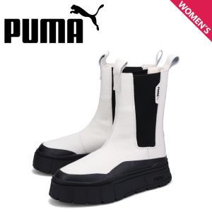 PUMA プーマ サイドゴアブーツ メイズ スタック チェルシー ウィメンズ レディース 厚底 MAYZE STACK CHELSEA WNS ホワイト 38627201｜sneak