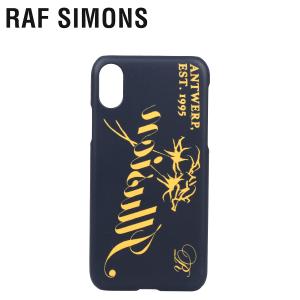 ラフシモンズ RAF SIMONS iPhone XS X ケース スマホ 携帯 アイフォン メンズ レディース IPHONE CASE ネイビー 192-942｜sneak