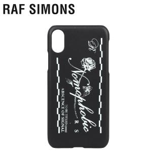 ラフシモンズ RAF SIMONS iPhone XS X ケース スマホ 携帯 アイフォン メンズ レディース IPHONE CASE ブラック 黒 192-942｜sneak