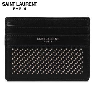 サンローラン パリ SAINT LAURENT PARIS パスケース カードケース ID 定期入れ メンズ 本革 スタッズ CARD CASE ブラック 黒 3759490VGUE｜sneak