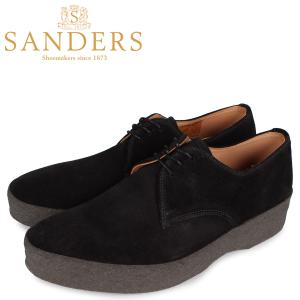 SANDERS サンダース プレーントゥ シューズ メンズ ビジネス LO-TOP PLAIN GIBSON SHOE Fワイズ ブラック 黒 7995BS｜sneak