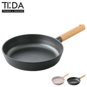 TI:DA ティーダ フライパン 24cm チタン ダイヤモンド Wコーティング ガス IH対応 軽量 FRYING PAN KKN-TD24F｜sneak