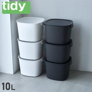 tidy ティディ バケットコンテナー 収納ボックス ケース コンテナ フタ付き 10L BUCKET CONTAINER CE-666-201｜sneak