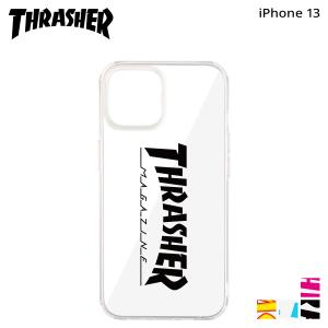 スラッシャー THRASHER iphone13 スマホケース メンズ レディース 携帯 アイフォン クリア 透明 ブラック ブルーイエロー ピンク 黒 ネコポス可｜sneak