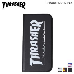 スラッシャー THRASHER iphone12 12 Pro スマホケース メンズ レディース 手帳型 携帯 アイフォン ブラック ネイビー 黒 ネコポス可｜sneak