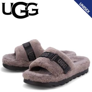 UGG アグ スライドサンダル フラッフ アップ メンズ レディース 厚底 ファー FLUFF UP グレー 1130816