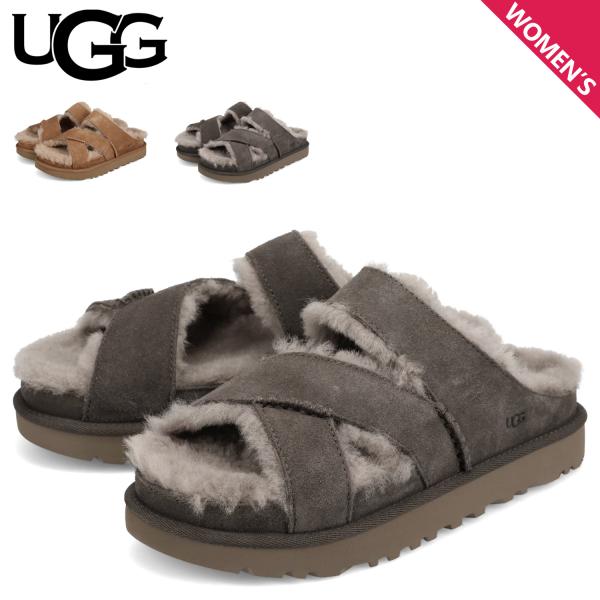 UGG アグ サンダル スリッパ グリーンポート クロスストラップ スライド レディース 厚底 GR...