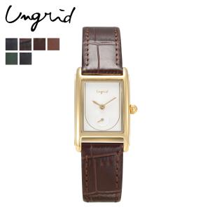 Ungrid アングリッド 腕時計 レディース SIGNATURE SQUARE LEATHER WATCH ブラック キャメル ダーク ブラウン グリーン シルバー 黒 UNG-21710T｜sneak