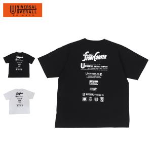 ユニバーサルオーバーオール UNIVERSAL OVERALL Tシャツ 半袖 メンズ 100th BANDANA TEE ブラック ホワイト 黒 白 U2413209C｜sneak