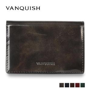 ヴァンキッシュ VANQUISH 名刺入れ 定期入れ カードケース メンズ 本革 CARD CASE グレー ネイビー ワイン ダーク ブラウン グリーン 43210｜sneak