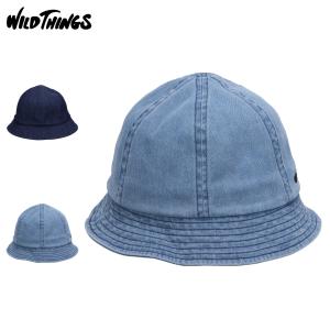 WILD THINGS ワイルドシングス ハット 帽子 デニムメトロ メンズ レディース ナノテックス加工 DENIM METLO HAT ネイビー ブルー WT24028SL｜sneak