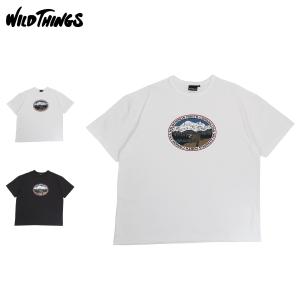 WILD THINGS ワイルドシングス Tシャツ 半袖 デナリキャット メンズ DENALI CAT ホワイト チャコール 白 WT24049SK｜sneak