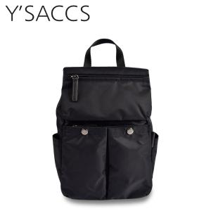 イザック Y’SACCS リュック バッグ バックパック メンズ レディース Sサイズ ダブルホック ポケット RUCKSACK ブラック 黒 20-008-04