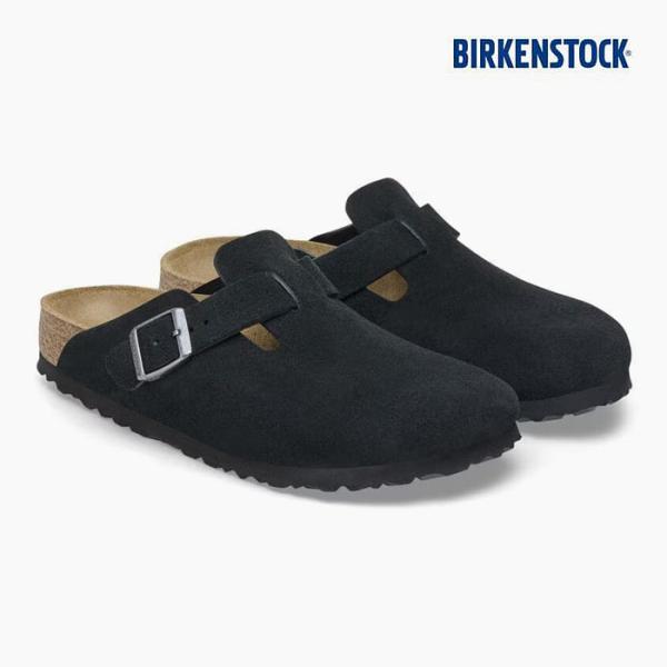 毎日発送 ビルケンシュトック ボストン メンズ レディース 普通幅 黒 スエード BIRKENSTO...