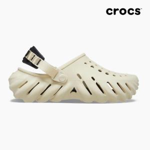 毎日発送 クロックス エコー クロッグ CROCS ECHO CLOG BONE/BLACK 207937 2YJ サンダル メンズ レディース ベージュ 黒 サポ 軽量