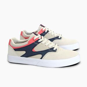 DC KALIS VULC [WNR DM202009] DCシューズ メンズ スニーカー スケートシューズ スエード ベージュネイビーピンク｜sneaker-bouz