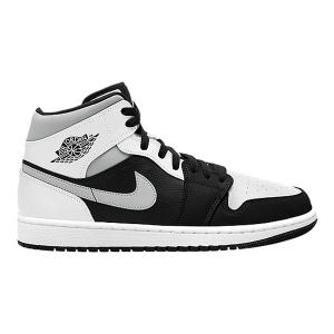 NIKE AIR JORDAN 1 MID WHITE SHADOW BLACK/MEDIUM GREY-WHITE