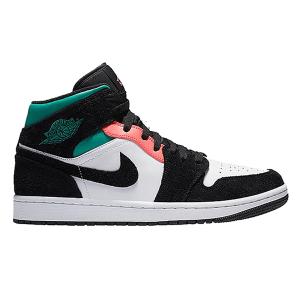 NIKE AIR JORDAN 1 MID SE SOUTH BEACH WHITE BLACK PINK TEAL  852542-116