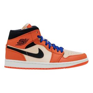 NIKE AIR JORDAN 1 MID SE TEAM ORANGE/BLACK