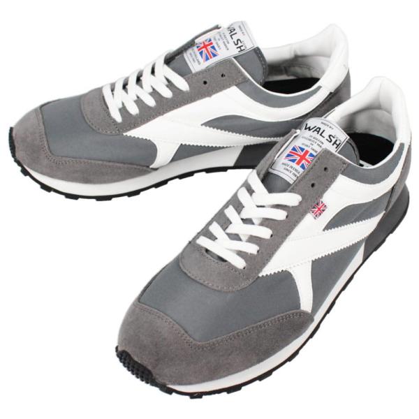 交換送料片道無料 ウォルシュ WALSH スニーカー トルネード-T TORNADO-T グレー/ホ...