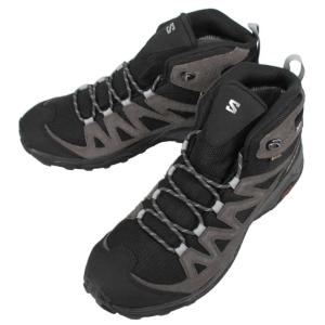 交換送料片道無料 サロモン salomon ハイキングブーツ X WARD LEATHER MID GORE-TEX ファントム/ブラック/マグネット 471817｜sneaker-soko