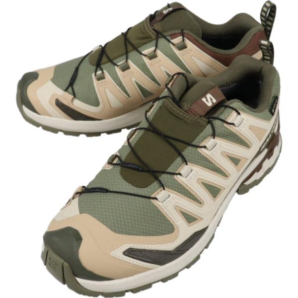 サロモン トレイルランニングシューズ XA PRO 3D V9 GTXディープライケングリーン/サフ...