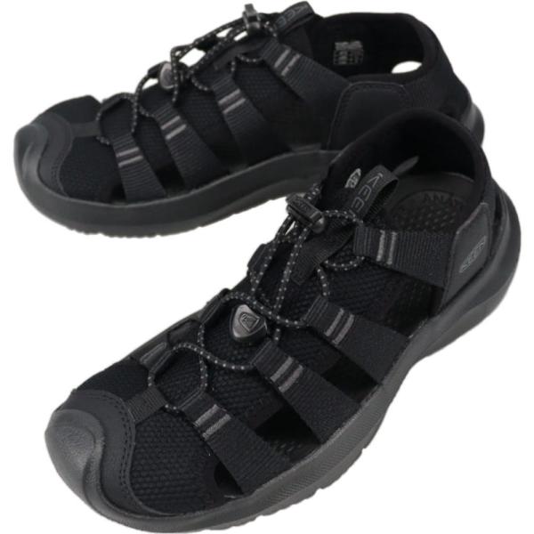 キーン KEEN ウィメンズ サンダル シーニック エイチツー SEANIK H2 ブラック/マグネ...