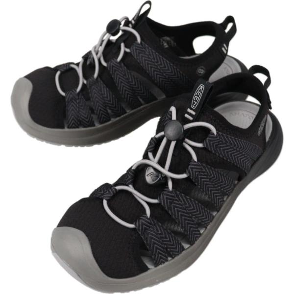 キーン KEEN ウィメンズ サンダル ウィスパー ライト WHISPER LITE ブラック/マグ...