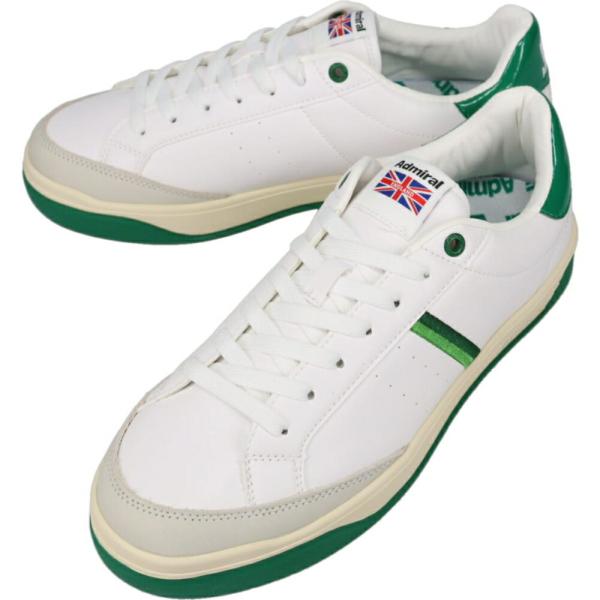アドミラル Admiral スニーカー マートン MERTON ホワイト/グリーン White/Gr...