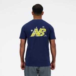 ニューバランス new balance MT41586 NNY(NBネイビー) NB Sport メンズ Bookshelf ショートスリーブTシャツ 半袖Tシャツ 男性 紳士 ロゴ アパレル 2024春夏｜sneakers-trend