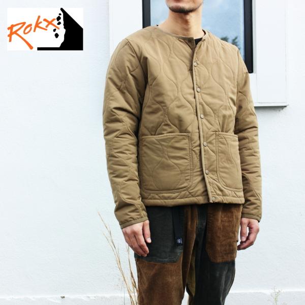 交換送料片道無料 ロックス ROKX ウェア キルト カーディガン インシュレーテッド ポーラテック...