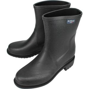 交換送料片道無料 エーグル AIGLE レディース ラバーブーツ フルフィール ミッド FULFEEL MID ノワール ZZFR113 003｜sneakersoko