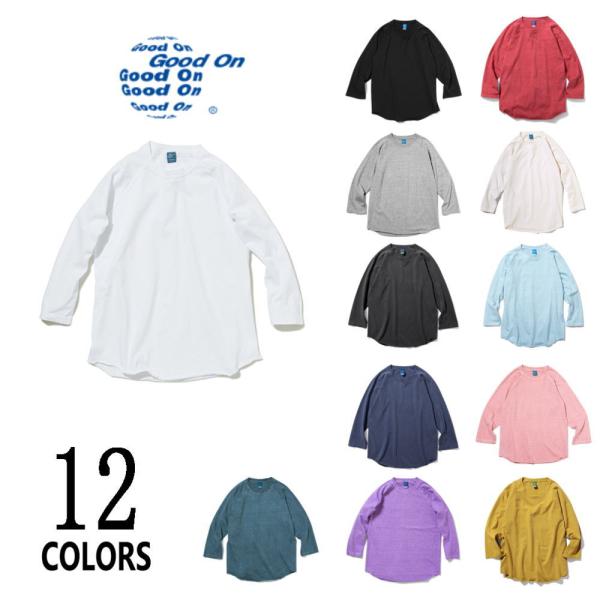 交換送料片道無料 グッドオン Good On ベースボールＴシャツ BASEBALL TEE GOL...