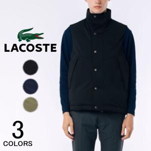 ラコステ LACOSTE 耐水透湿ピケダウンベスト BH020J99 031(ブラック) 166(ネイビー) BMY(カーキオリーブ)