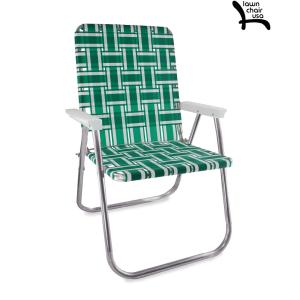 LAWN CHAIR USA GREEN AND WHITE STRIPE CLASSIC FOLDING CHAIR 「Made in U.S.A」 ローン チェア グリーン ホワイト チェア 折りたたみ椅子 アウトドア｜sneeze