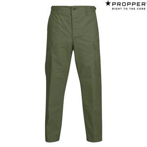 Propper BDU Trouser Button Fly - 100% Cotton Ripstop F5201 Olive (Short or Regular or Long) プロッパー BDU トラウザー カーゴパンツ オリーブ アウトドア