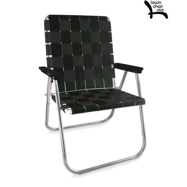 LAWN CHAIR USA MIDNIGHT BLACK MAGNUM FOLDING CHAIR...