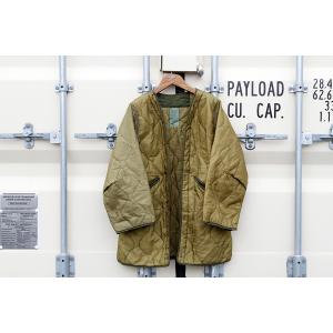 「80s DEADSTOCK U.S.ARMY LINER for NIGHT PARKA」LARGE OLIVE VINTAGE 82年納品 デッドストック ナイト カモ パーカー用 ライナー アメリカ軍 実物 新品｜sneeze
