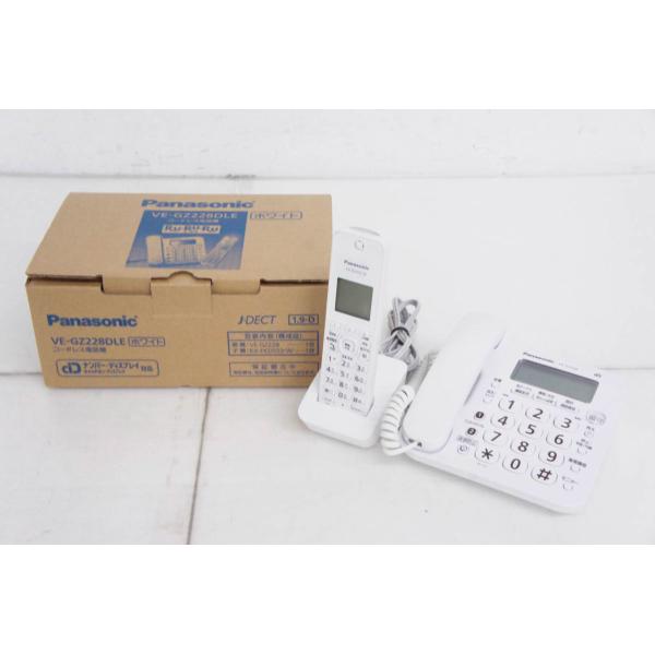 中古 Panasonicパナソニック デジタルコードレス電話機 子機1台付き VE-GZ228DLE...