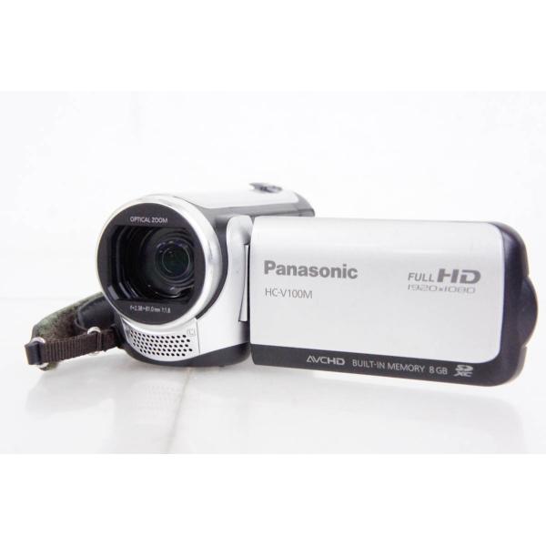 中古 Panasonicパナソニック ハイビジョンデジタルビデオカメラ HC-V100M-S メモリ...