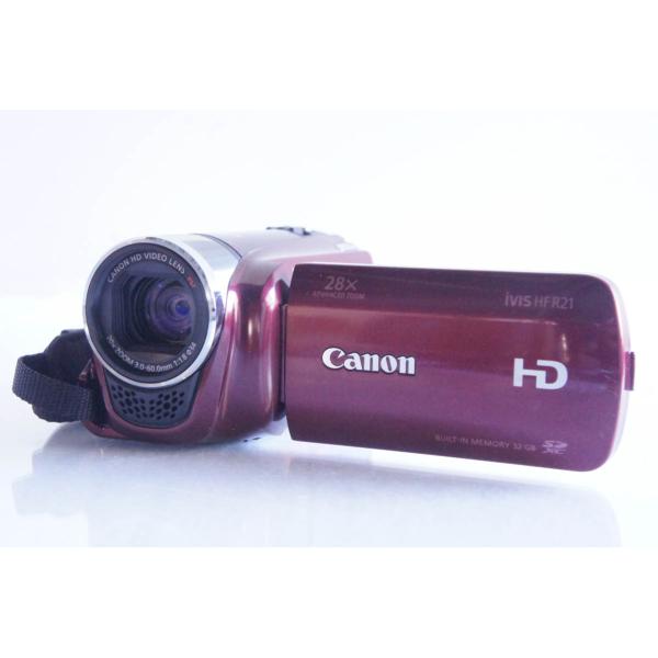 中古 Canonキャノン ハイビジョンデジタルビデオカメラ メモリータイプ iVIS HF R21 ...