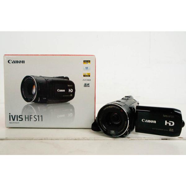 中古 CANONキヤノン ハイビジョンデジタルビデオカメラ メモリータイプ iVIS HF S11 ...