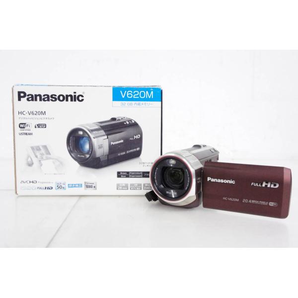 中古 Panasonicパナソニック デジタルハイビジョンビデオカメラ HC-V620M-T メモリ...