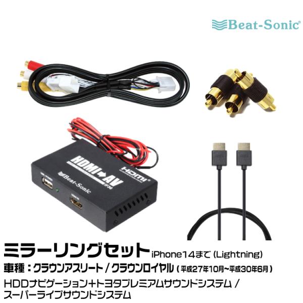 ビートソニック AVC38+IF36+PC2+HDC2A トヨタ クラウンアスリート/ロイヤル H2...