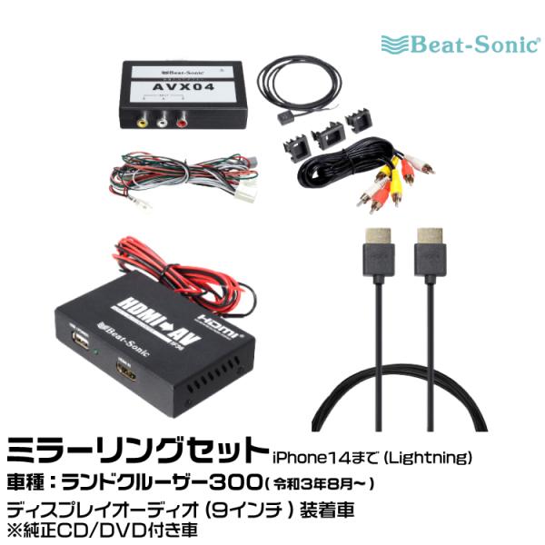 ビートソニック AVX04+IF36+HDC2A トヨタ ランドクルーザー300 R03/08- 映...