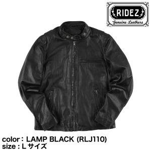 RIDEZ ACE JACKET LAMP BLACK (RLJ110) Lサイズ/シングルライダースジャケット