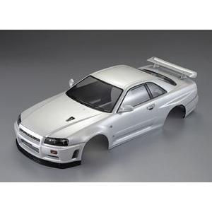 1／10 日産スカイラインGT-R BNR34 パールホワイト 塗装済みボディ 48644 RCパー...