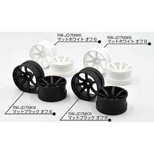 コンペティションホイール マットホワイト色（オフセット8mm、2個入） RW-JD7MW8 RCパー...